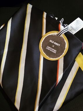 Christopher John Rogers X Old Navy Black Striped Scarf
